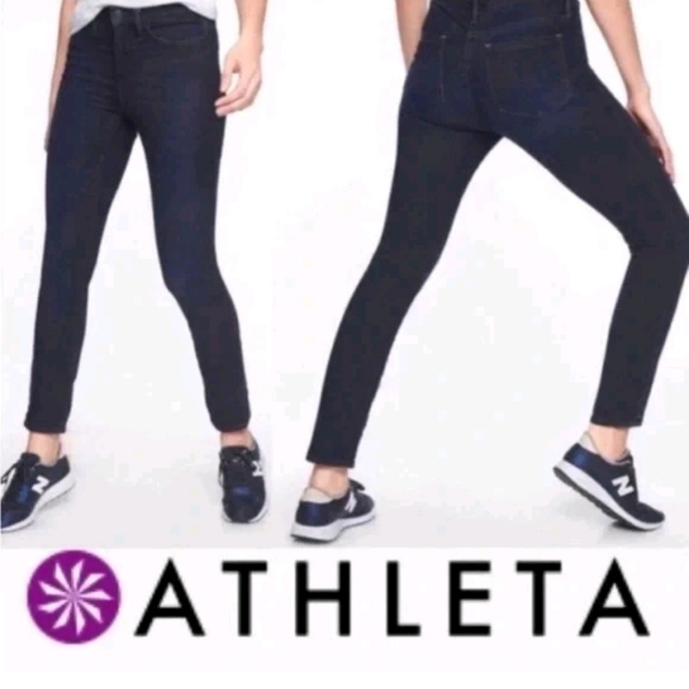 Athleta Sculptek Skinny Jeans Dark Wash Women 6